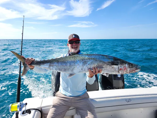 Angler displaying his ocean catch